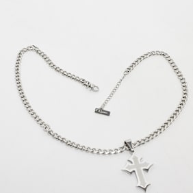 fainz Frozen Cross Chain argento