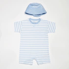 Nike Towel Terry Short Sleeve Romper niebieski