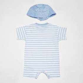 Nike Towel Terry Short Sleeve Romper niebieski
