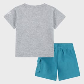 Nike   Sportswear High Brand Read Cargo Shorts Set (2 Piece) cinzento