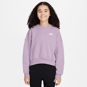 Nike Junior Sportswear Club Fleece Boxy Crew Low Brand Read ljubičasta