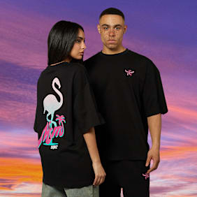 MCM x SNIPES Flamingo T-Shirt zwart