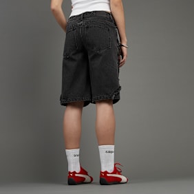 SNIPES S Cube Inside Out Baggy Denim Shorts zwart