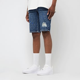 2Y STUDIOS Leonardo Ripped Slim Fit Shorts blau