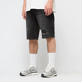 2Y STUDIOS Leonardo Ripped Slim Fit Shorts negro