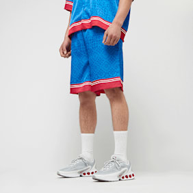 zəяo si:x nœf Primary Logo Ornament Resort Shorts blauw