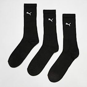 PUMA 3 PACK - Regular Cushioned Crew Socks zwart