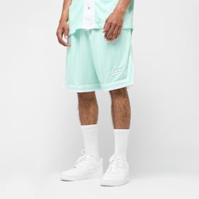 Karl Kani Small Varsity Logo Pinstripe Mesh Shorts blu