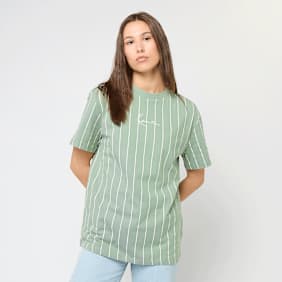 Karl Kani Small Signature Essential Pinstripe OS Tee vert