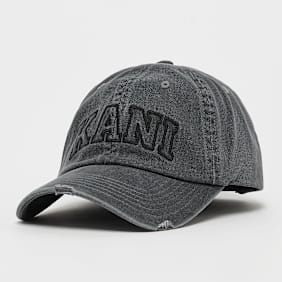 Karl Kani Serif Distress Denim Dad Cap cinzento