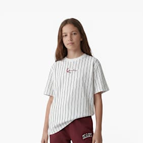 Karl Kani Small Signature Essential Pinstripe Tee Junior Weiss