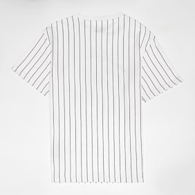 Karl Kani Small Signature Essential Pinstripe Tee Junior wit