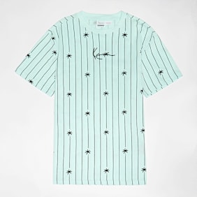 Karl Kani Signature Palm Pinstripe T-Shirt Junior türkis