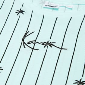 Karl Kani Signature Palm Pinstripe T-Shirt Junior turkusowy