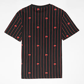 Karl Kani Signature Palm Pinstripe T-Shirt Junior czarny