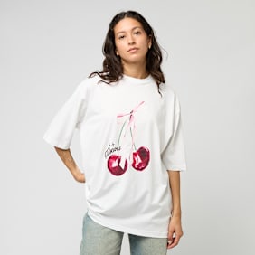 Felicious Cherry Oversize Tee WHITE bianco