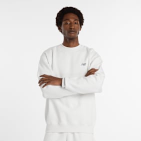 New Balance Linear Graphic Fleece Crew szary