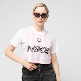 Nike Sportswear Shortsleeve Crop Football Trend Top bianco