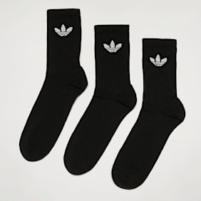 adidas Originals 3 PACK - Trefoil Cushion Crew Socken noir
