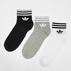 adidas Originals Calze Ankle adicolor Trefoil (3 Pack) grigio