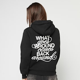 Miss Tee Back Around Ladies Fluffy Hoody noir