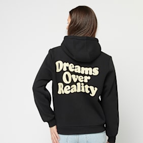 Miss Tee Dreams Over Reality Ladies Fluffy Hoody zwart