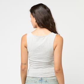 Decibel Square Neck Top grau