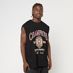 Mitchell & Ness NBA CHICAGO BULLS 96 CHAMPION RINGS SLEEVELESS TSHIRT black violeta