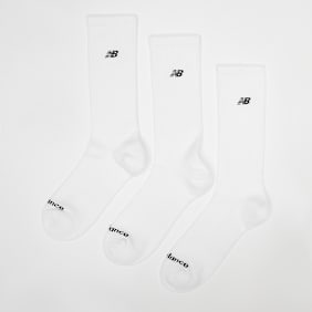 New Balance 3 PACK - Black Patch Logo Crew weiß