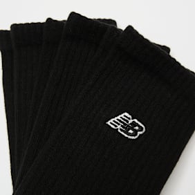 New Balance 3 PACK - NB BLACK PATCH LOGO CREW -  white schwarz