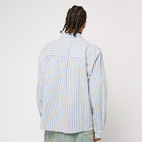Prohibited Striped Vacation Shirt blu
