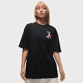 Jordan Flight Oversized Graphic Floral Twist Shortsleeve Tee negro