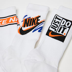 Nike 3 PACK - Everyday Plus Crew Socks blanc