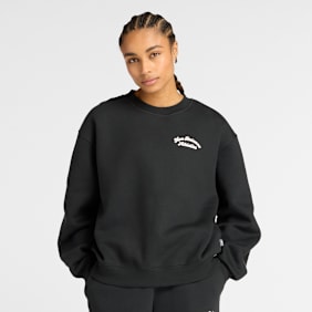 New Balance Linear Heritage Fleece Crew schwarz