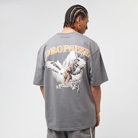 DropSize Heavy Oversized Eagle T-Shirt gris