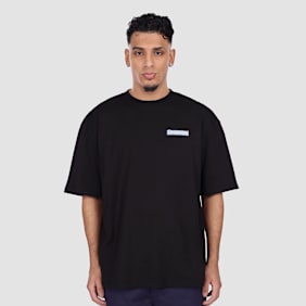 DropSize Heavy Oversize Hustle Culture T-Shirt noir