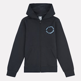 New Balance Circular Logo Full Zip Hoodie negro