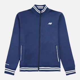 New Balance Double Knit Full Zip Funnel Top niebieski