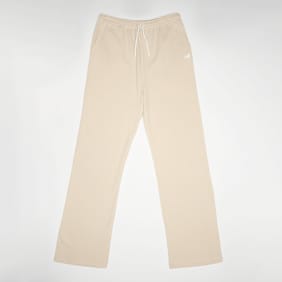 New Balance French-Terry Small Logo Wide Leg Jogger beige