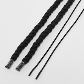 BAGGY ROPE LACES 10mm SET 120cm flex white crna