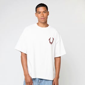 True Religion Painted Horseshoe Oversized Tee biały