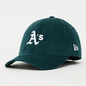 New Era 9FORTY MCROWN CORD Oakland Athletics dark green groen