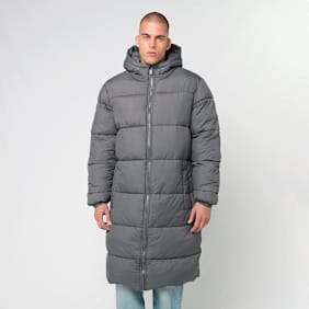 Urban Classics Long Puffer Coat gris