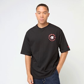 New Era Oversized Graphic Tee czarny