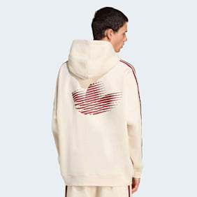adidas Originals Graphic Fleece Loose Hoodie bege
