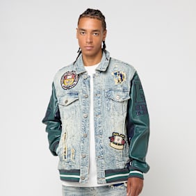 Smoke Rise Magnificence Denim Varsity Jacket azul