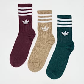 adidas Originals 3 PACK - 3S CREW S  maroon/aurora ivy/cardboard multicolore