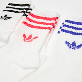 adidas Originals 3 PACK - 3 Stripes Crew Socks weiß
