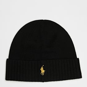 Polo Ralph Lauren Fold-Over Cold Weather Hat noir