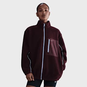 Nike   Sportswear Full-Zip High-Pile Fleece Jacket rouge